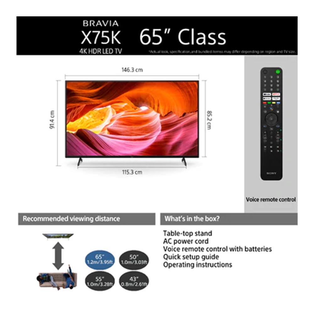 Sony Bravia 65″ 65X75 Google 4k UHD TV