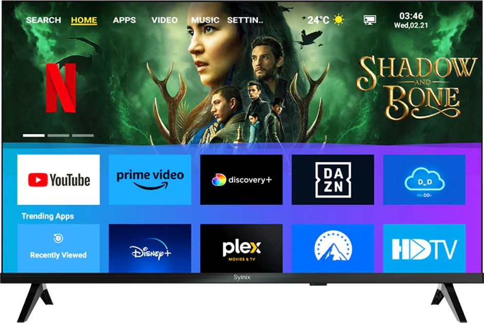 Syinix Tv 32 inch Smart Thinnest SLED TV 32S6X