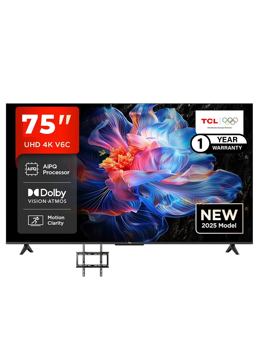 TCL 75″ V6C (New 2025) 4K HDR Google TV – 75V6C