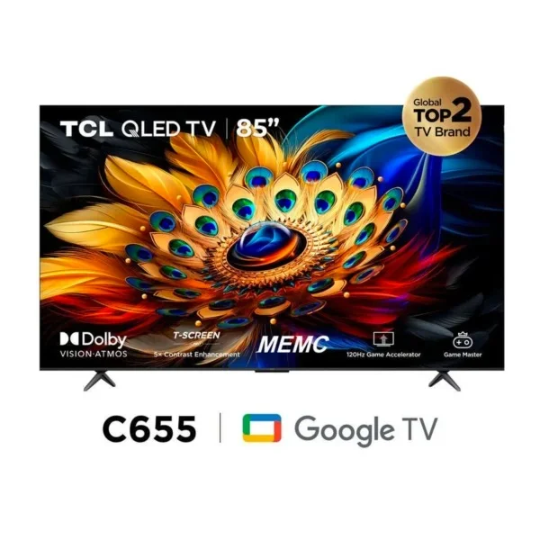 TCL 85″ C655 (New 2024) QLED Pro Smart Google TV – 85C655