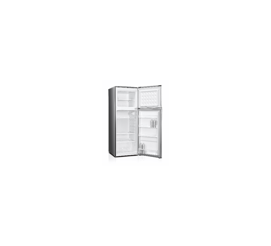 Von VRT-181DRAX Double Door Fridge - 181L, Inox